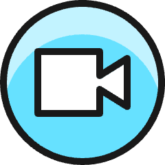 Meeting Camera Circle Icon from Ultimate Colors Set