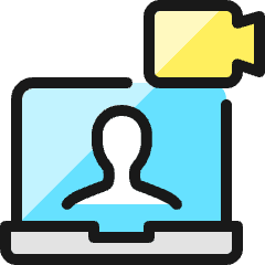 Meeting Laptop Icon from Ultimate Colors Set