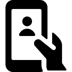 Meeting Smartphone Hold Icon from Ultimate Bold Set