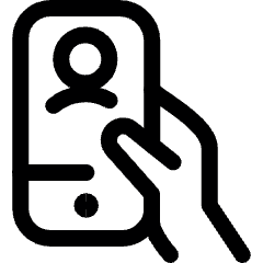 Meeting Smartphone Hold Icon from Ultimate Regular Set