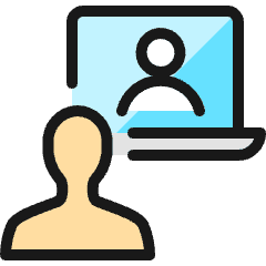 Meeting Team Laptop Icon from Ultimate Colors Set