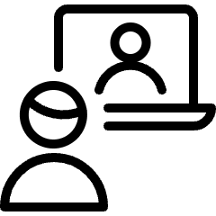 Meeting Team Laptop Man 1 Icon from Ultimate Light Set