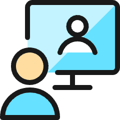 Meeting Team Monitor 1 Icon from Ultimate Colors Set