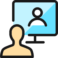 Meeting Team Monitor Icon from Ultimate Colors Set