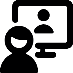 Meeting Team Monitor Man 1 Icon from Ultimate Bold Set