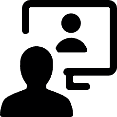 Meeting Team Monitor Icon from Ultimate Bold Set