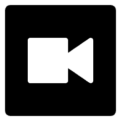Video Call Square Icon from Nova Solid Set