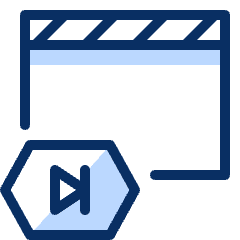 Clapboard Next Icon from Cyber Duotone Set
