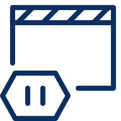 Clapboard Pause Icon from Cyber Line Set