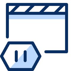 Clapboard Pause Icon from Cyber Duotone Set