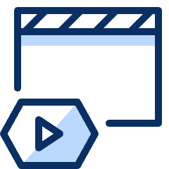 Clapboard Play Icon from Cyber Duotone Set