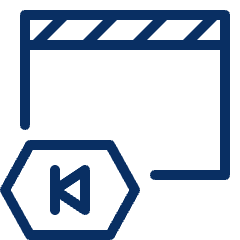 Clapboard Previous Icon from Cyber Line Set