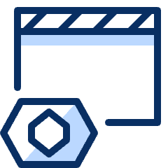 Clapboard Record Icon from Cyber Duotone Set