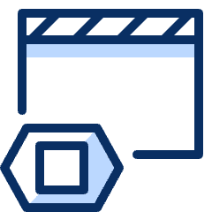 Clapboard Stop Icon from Cyber Duotone Set