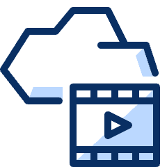 Video Cloud Icon from Cyber Duotone Set