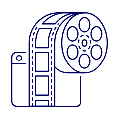 Video Film Roll Illustration from UX Line Set