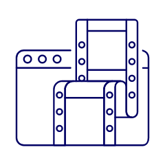 Video Player Film Illustration from UX Line Set