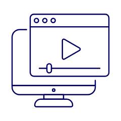 Video Player Pc Illustration from UX Line Set