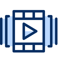 Video Playlist Icon from Cyber Duotone Set