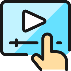 Video Player Adjust Finger Icon from Ultimate Colors Set