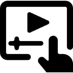 Video Player Adjust Finger Icon from Ultimate Bold Set