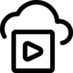 Video Player Cloud Icon from Ultimate Regular Set