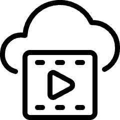 Video Player Cloud Icon from Ultimate Light Set
