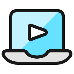 Video Player Laptop Icon from Ultimate Colors Set