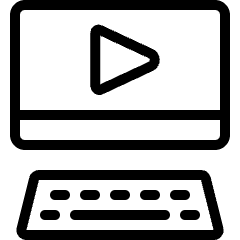 Video Player Monitor Icon from Ultimate Light Set