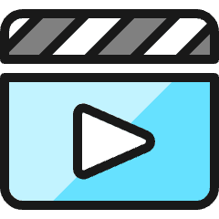 Video Player Movie 1 Icon from Ultimate Colors Set