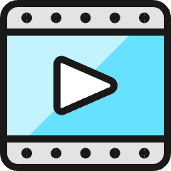Video Player Movie 2 Icon from Ultimate Colors Set