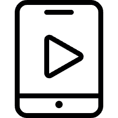 Video Player Smartphone Icon from Ultimate Light Set