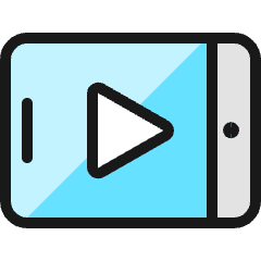 Video Player Smartphone Horizontal Icon from Ultimate Colors Set