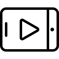 Video Player Smartphone Horizontal Icon from Ultimate Light Set