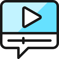 Video Player Subtitle Icon from Ultimate Colors Set