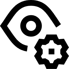 View Setting Gear Icon from Sharp Line Set