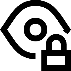 Visibility Lock Icon from Sharp Line Set