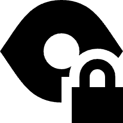 Visibility Lock Icon from Sharp Solid Set