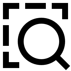 Zoom Area Icon from Sharp Line Set