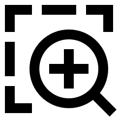 Zoom In Area Icon from Sharp Line Set