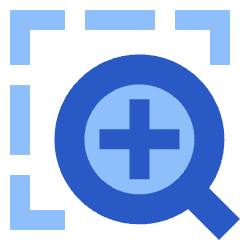 Zoom In Area Icon from Sharp Flat Set