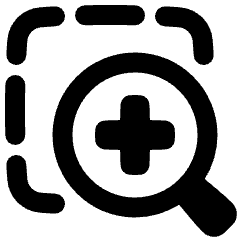 Zoom In Area Icon from Plump Solid Set