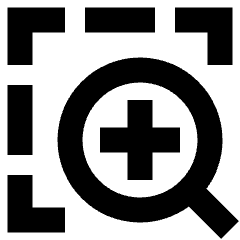 Zoom In Area Icon from Sharp Remix Set