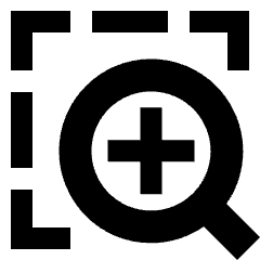 Zoom In Area Icon from Sharp Solid Set