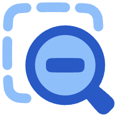 Zoom Out Area Icon from Plump Flat Set