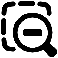 Zoom Out Area Icon from Plump Solid Set