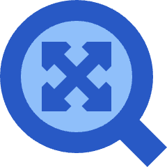 Zoom To Extents Icon from Sharp Flat Set