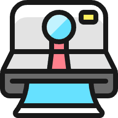 Vintage Camera Polaroid Icon from Ultimate Colors Set