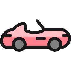 Vintage Car Convertible Icon from Ultimate Colors Set