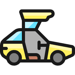 Vintage Car Luggage Icon from Ultimate Colors Set